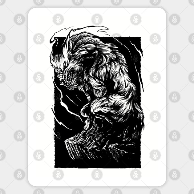 Werewolf Sticker by feelgoodid